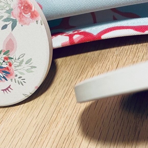 SANDSTONE UNICORN CAR COASTERS 2 pc set - Picture 5 of 11